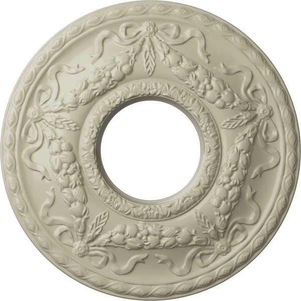 Ekena Millwork Hurley Ceiling Medallion (Fits Canopies up to 7 1/4"), 22 1/8"OD x 7 1/4"ID x 1 3/4"P, Clear Yellow CM26HUCYF - main